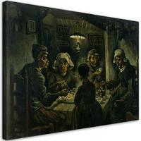 WANDBILD kartoffeln essend v. van Gogh - Multicolor, Textil (60/40cm) - Feeby