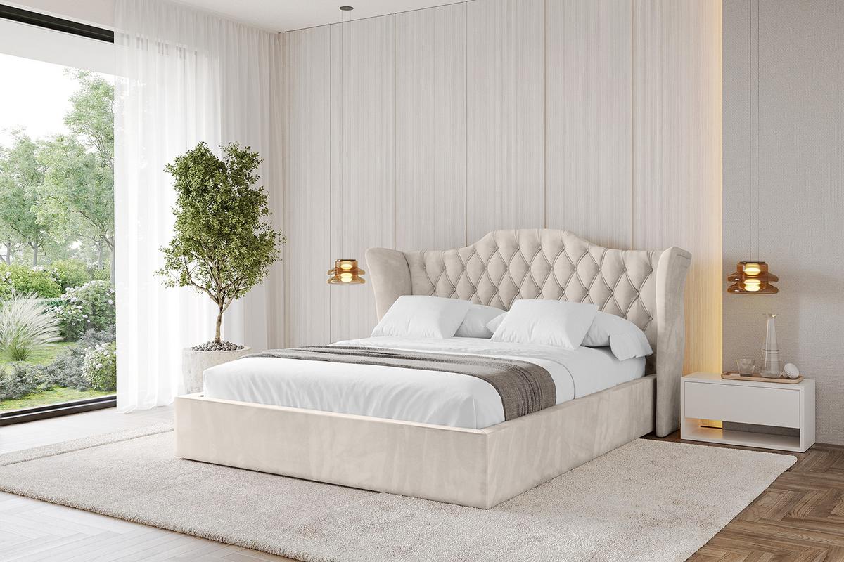 POLSTERBETT mit Bettkasten und Lattenrost, Boxbett ohne Matratze - ZORAN 140x200 Beige - Beige, Holzwerkstoff/Textil (140/200cm) - ALTDECOR