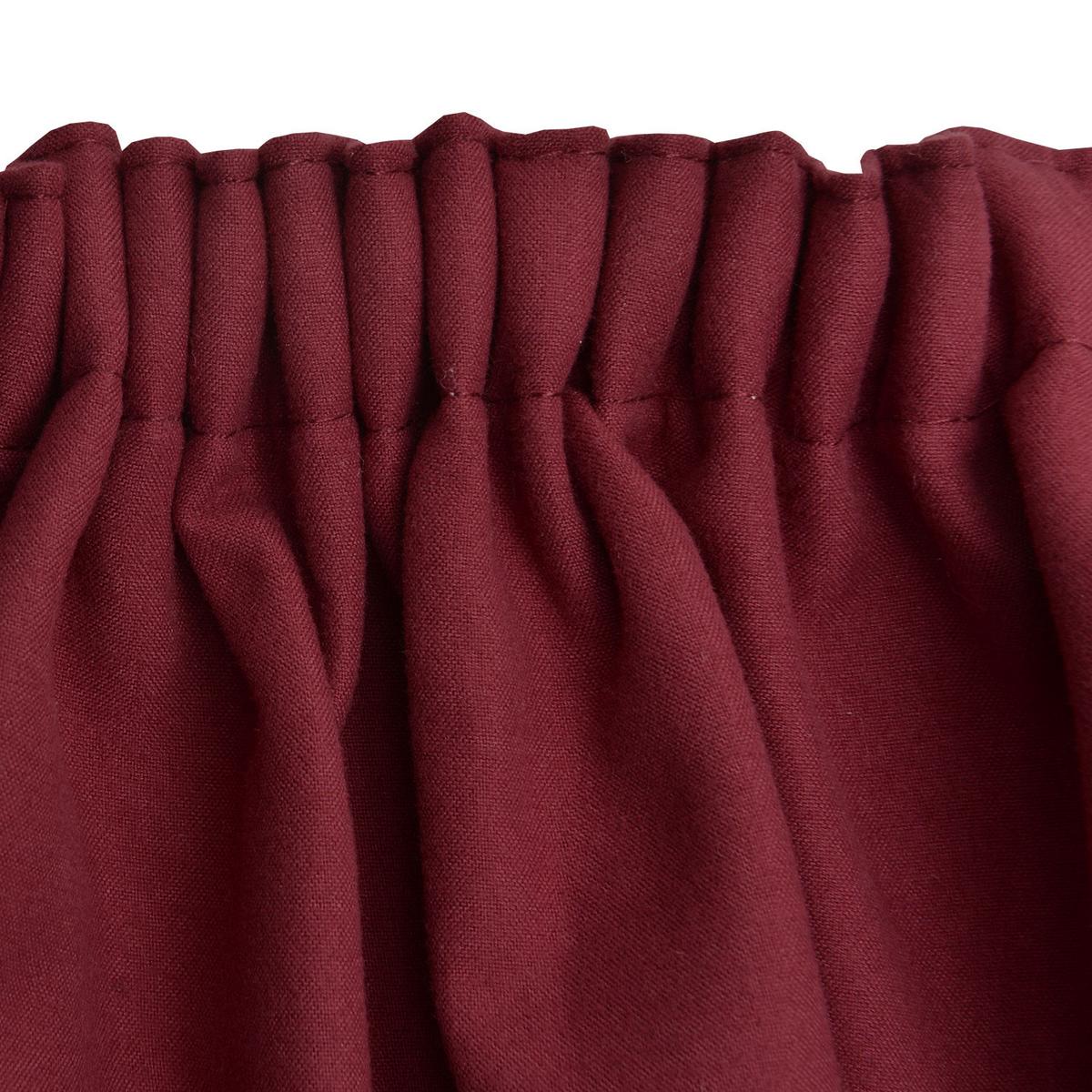 VORHANG Amelie TK mit Kräuselband 140x245cm Rot (2tlg) - Rot, Textil (140/245/1cm) - Beautissu 