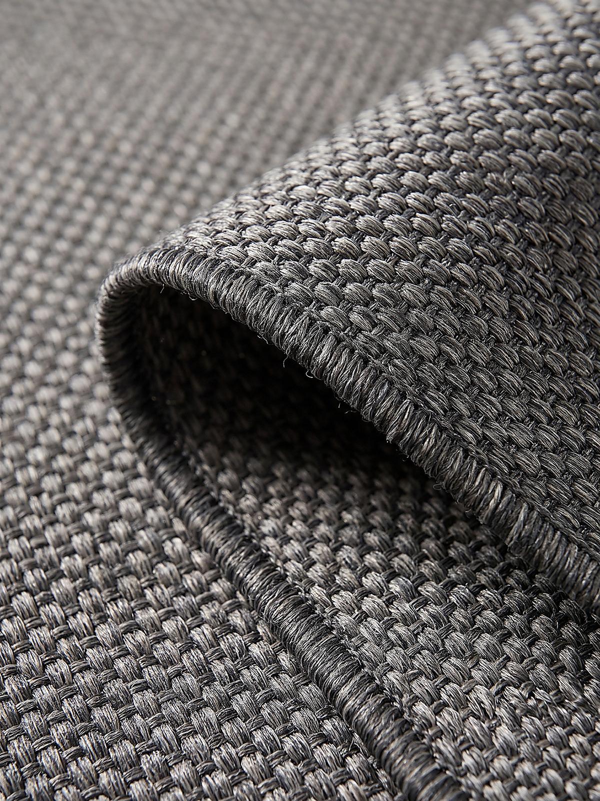 TEPPICHLÄUFER Uni BORNO Polypropylen Anthrazit 80 x 150 cm - Anthrazit, Textil (80/150cm) - KADIMA DESIGN