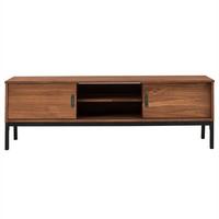 LOWBOARD SELMA - Dunkelbraun, Holz (145/47/47cm) - IDIMEX