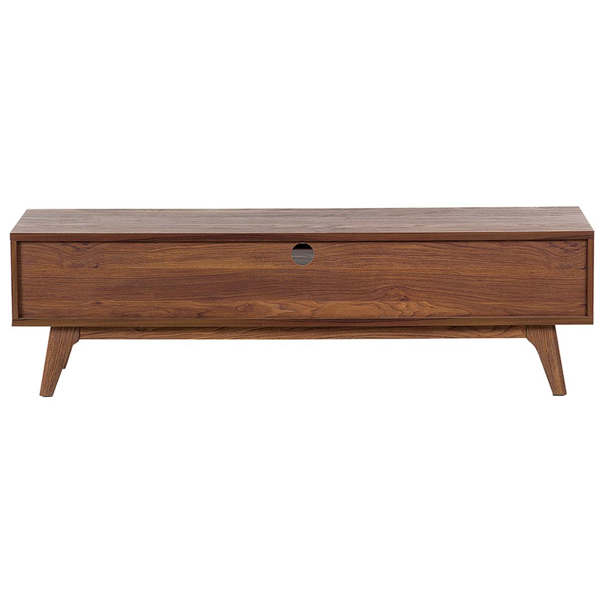 TV-MÖBEL Dunkelbraun DETROIT 35/149/44 cm - Dunkelbraun, Holzwerkstoff (149/44/35cm) - Beliani