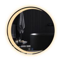 BADSPIEGEL Modern Linas 80/2.4/80 cm - Silberfarben, Glas/Metall (2.4/80/80cm) - ZMH