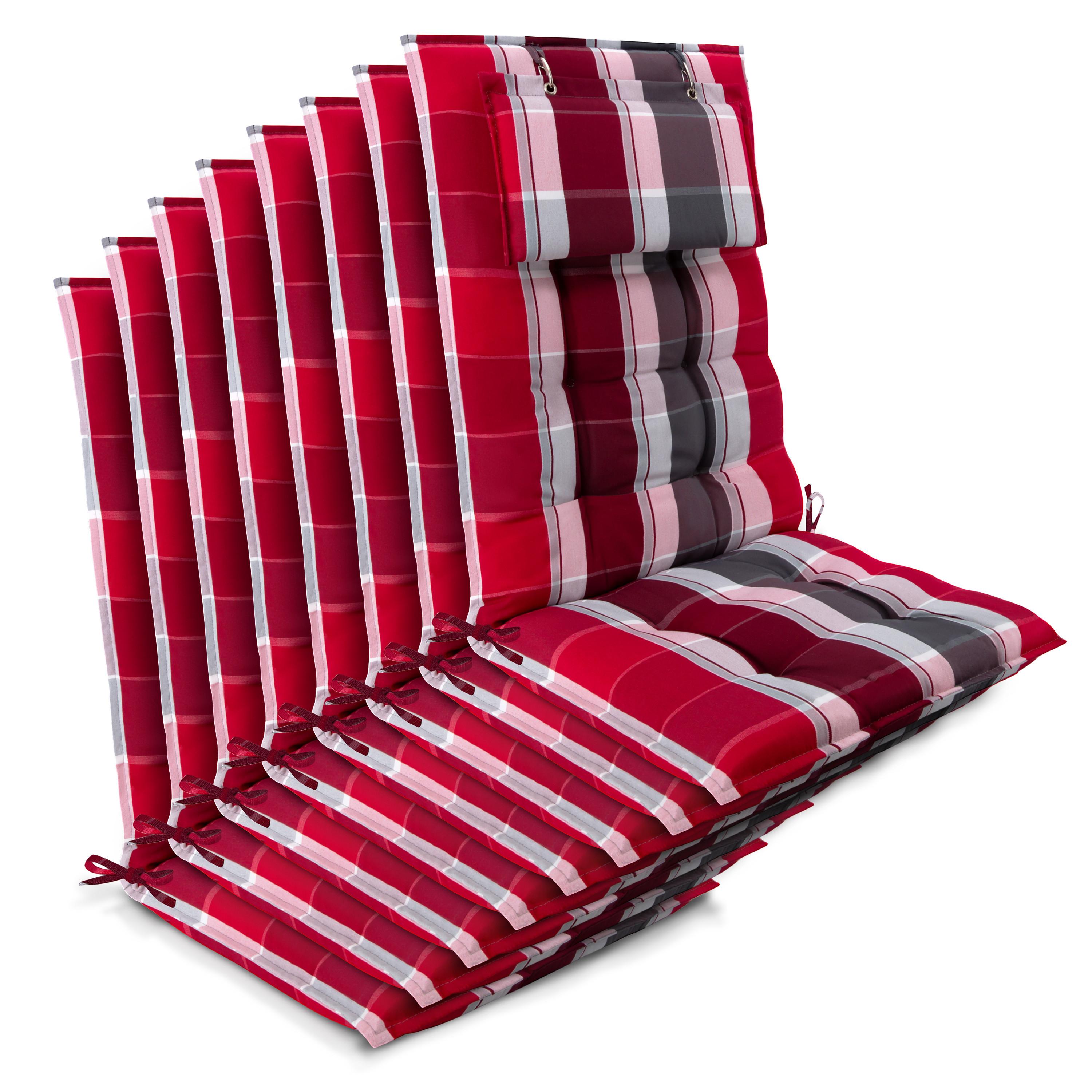 HOCHLEHNER Sun-HL 119x50x8cm Rot-Gestreift (8tlg) - Rot, Textil (50/120cm) - Beautissu 