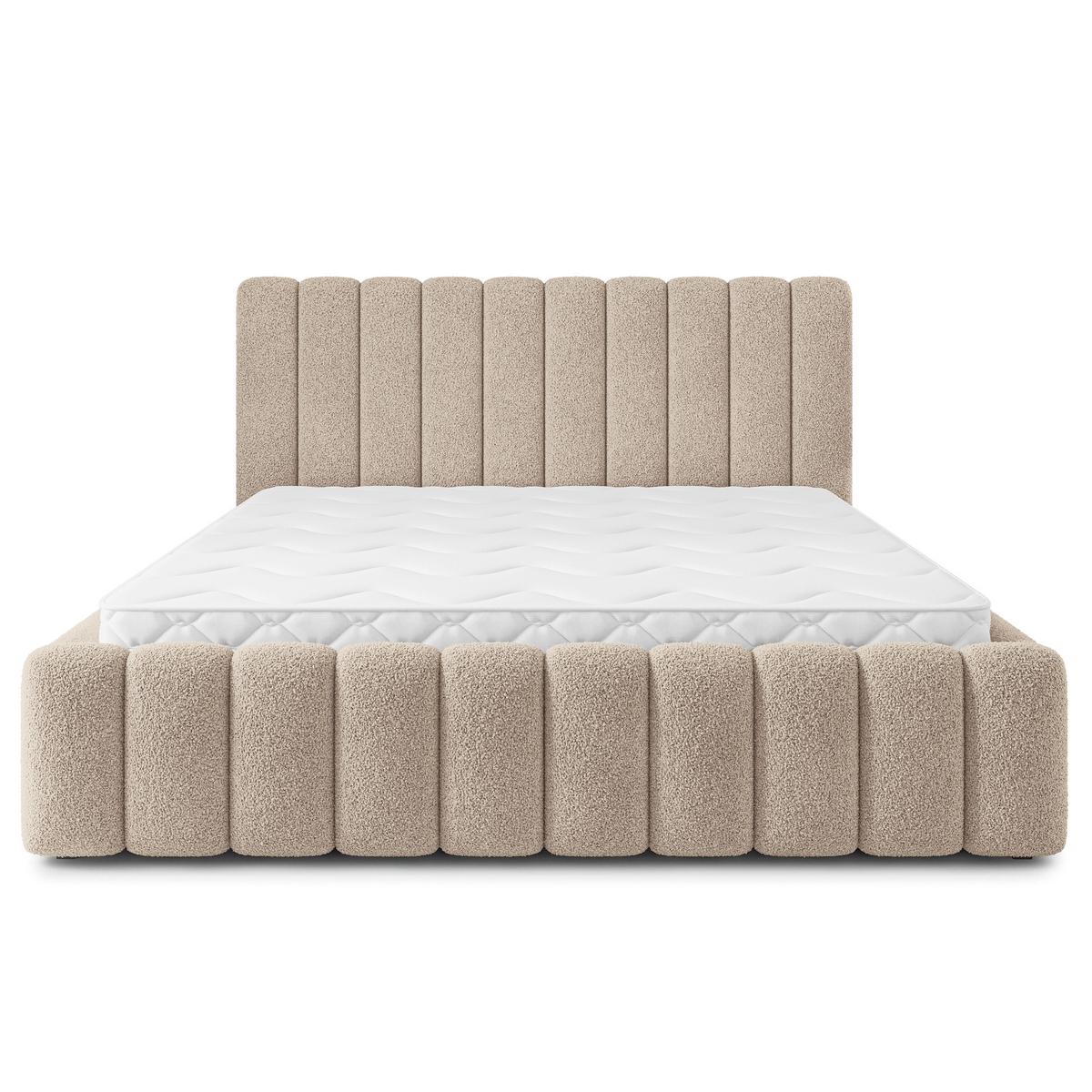 POLSTERBETT DINESE Q 200x200 cm mit Bettkästen - Beige - Beige, Holz (200/200cm) - MASSENO