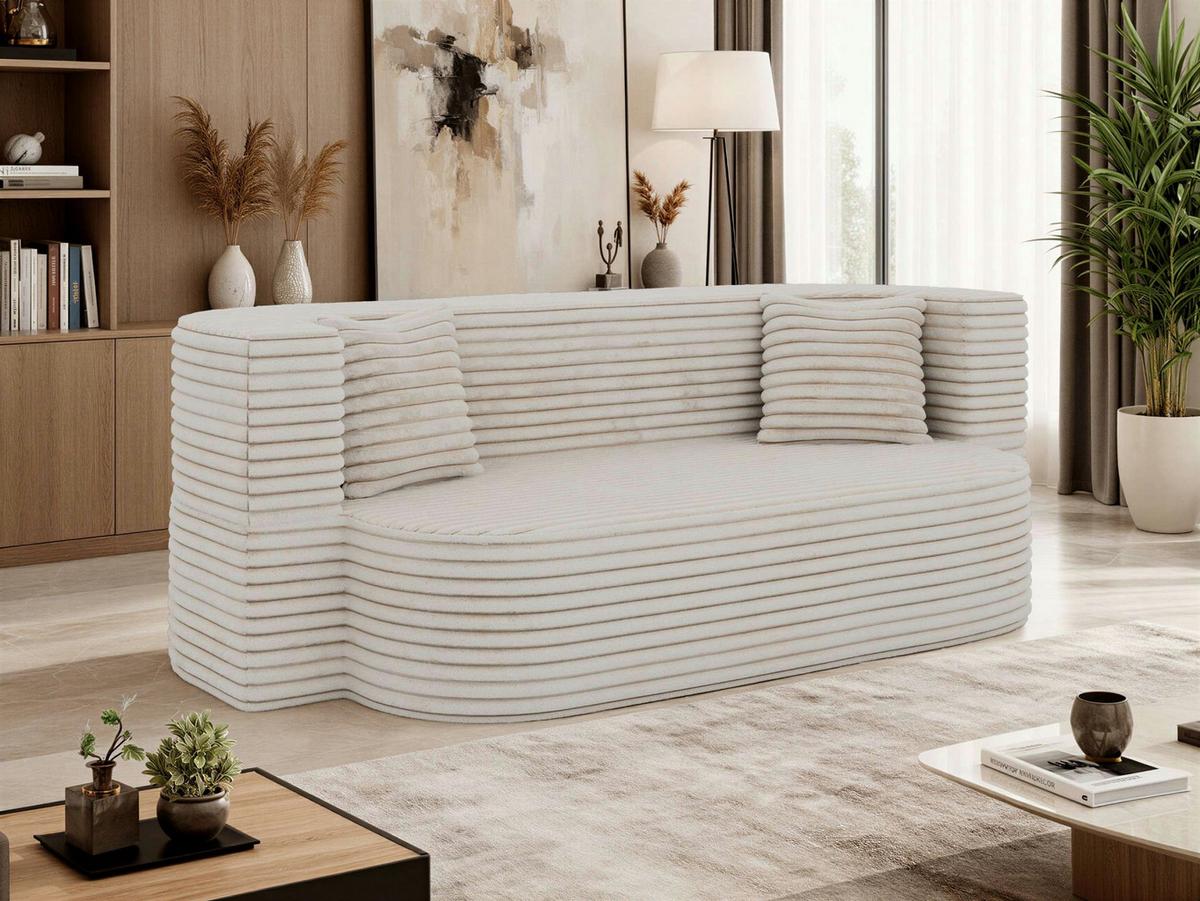 3-SITZER SOFA OVELA Beige Cord - Beige, Textil (200/70/100cm) - MKS