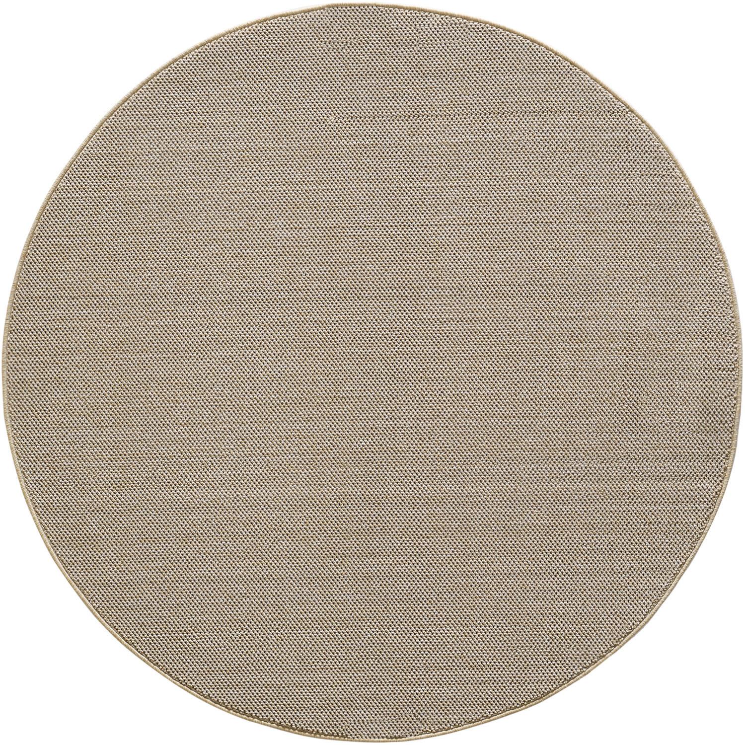 TEPPICH Flachgewebe CIMA in Beige, einfarbig, Ø 200 cm - Beige, Textil (200/200cm) - KADIMA DESIGN