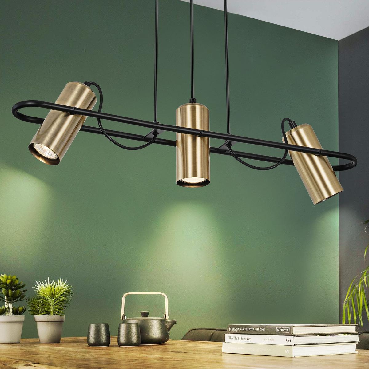 PENDELLEUCHTE Matthew 70/10/160 cm - Bronzefarben, Metall (70/10/160cm) - ZMH
