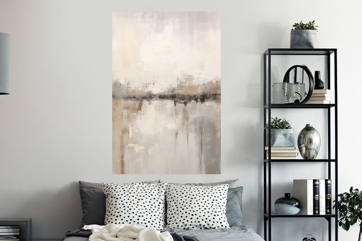 WANDTATTOO Moderne Kunst - Abstrakt - Beige Wandaufkleber 80x120 cm - Beige, Kunststoff (80/120/0.1cm) - MuchoWow