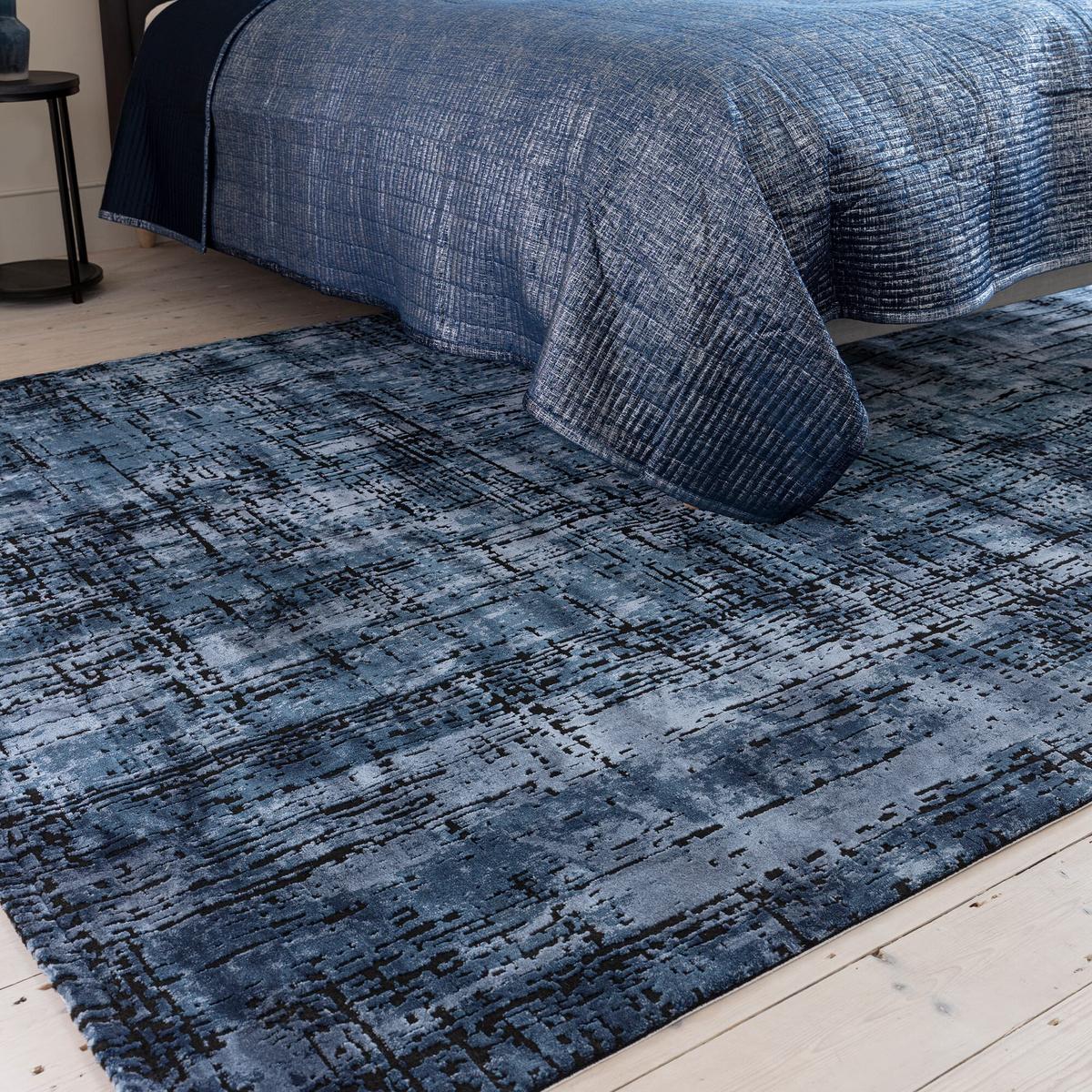 TEPPICH TIBER-Rom, abstrakt, Dunkelblau, 160 x 230 cm - Blau, Textil (230/160cm) - KADIMA DESIGN