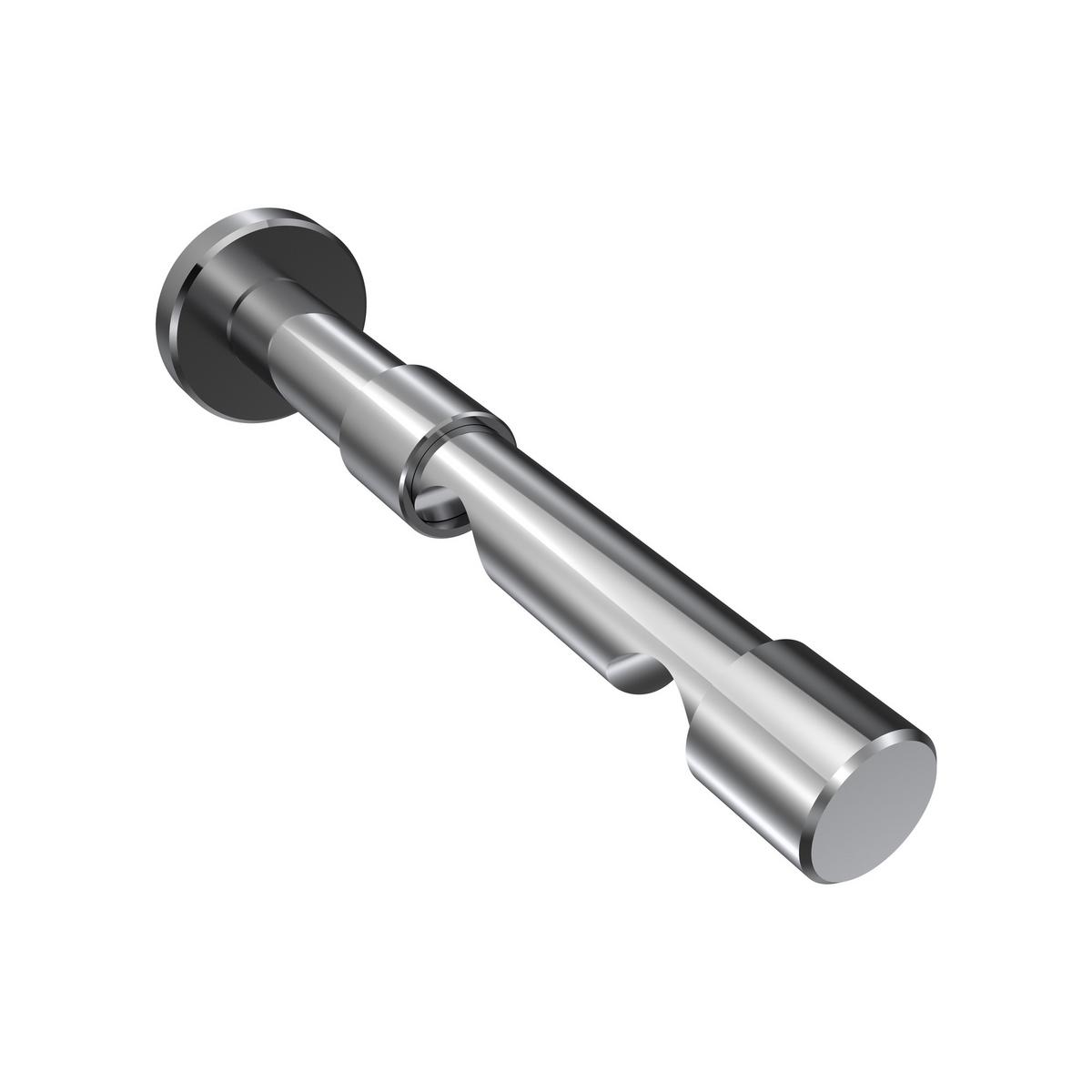 TRÄGER FÜR GARDINENSTANGEN 20 mm Ø, Prestige 2-läufig, Chrom - Chromfarben, Metall (16.2/4/4cm) - INTERDECO