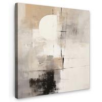 LEINWANDBILD Abstrakt - Kunst - Grau Wandbild Wohnzimmer 50x50 cm - Hellgrau, Textil (50/50cm) - MuchoWow