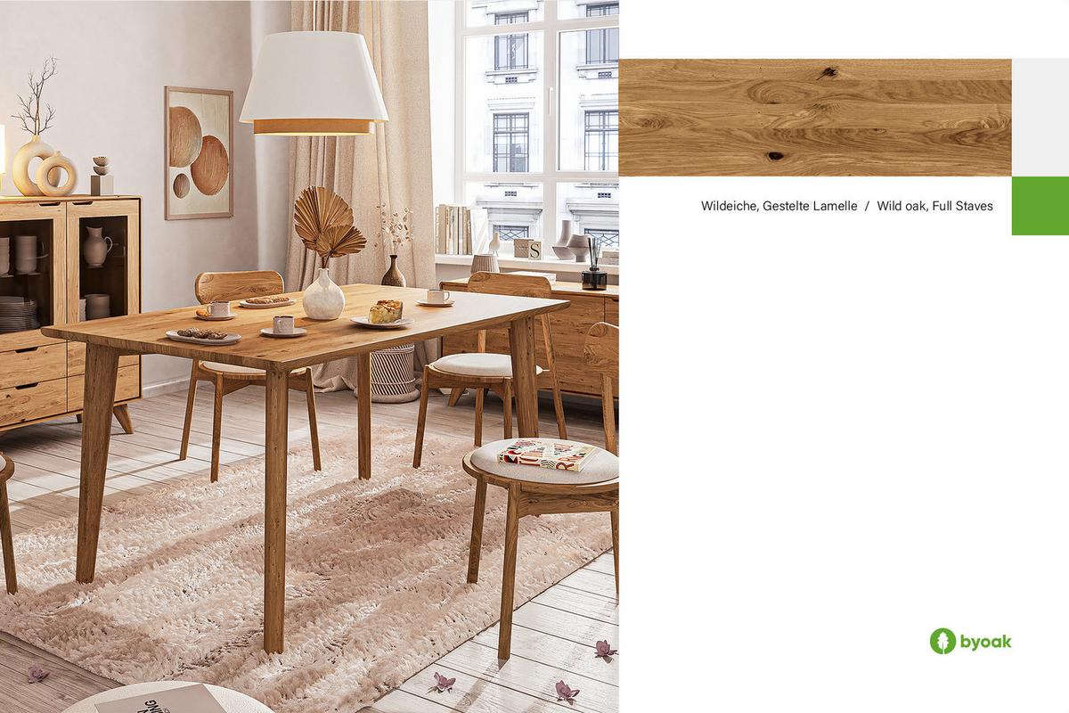 TISCH GREG Wildeiche - Wildeiche, Holz (120/90/77cm) - byoak