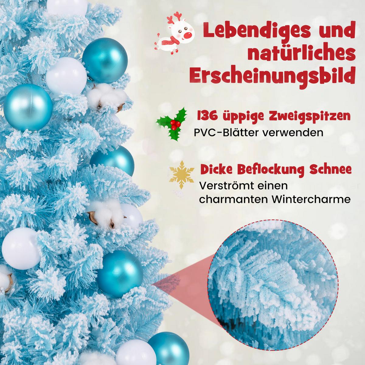 WEIHNACHTSBAUM Mini Blau - Blau, Kunststoff (90cm) - COSTWAY