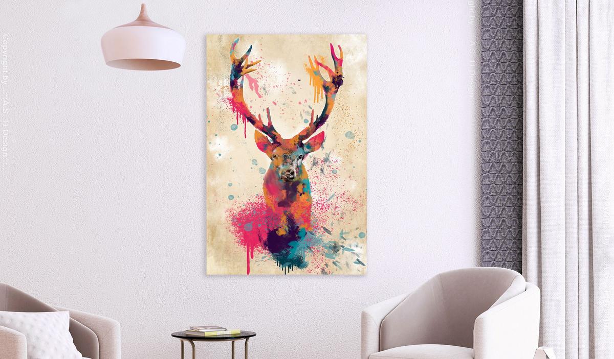 KUNSTDRUCK Bunt 40/60 cm - Multicolor, Textil (40/60cm) - KUNSTLOFT