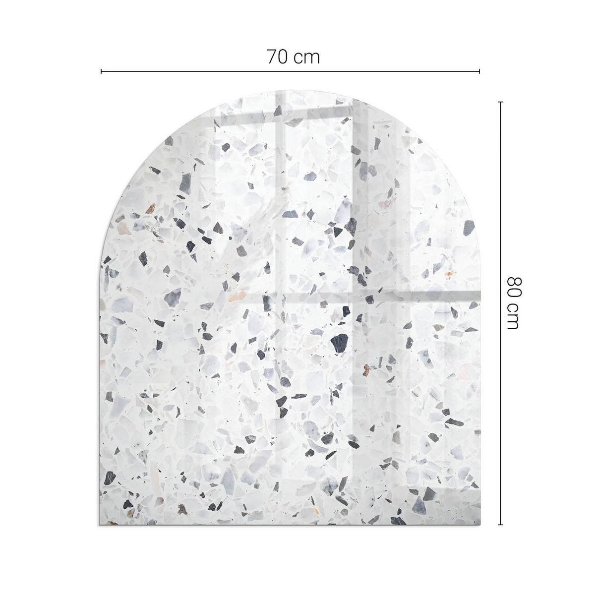GLASPLATTE für Kamin 80x70 cm - Weiß, Glas (80/70/0.4cm) - TULUP