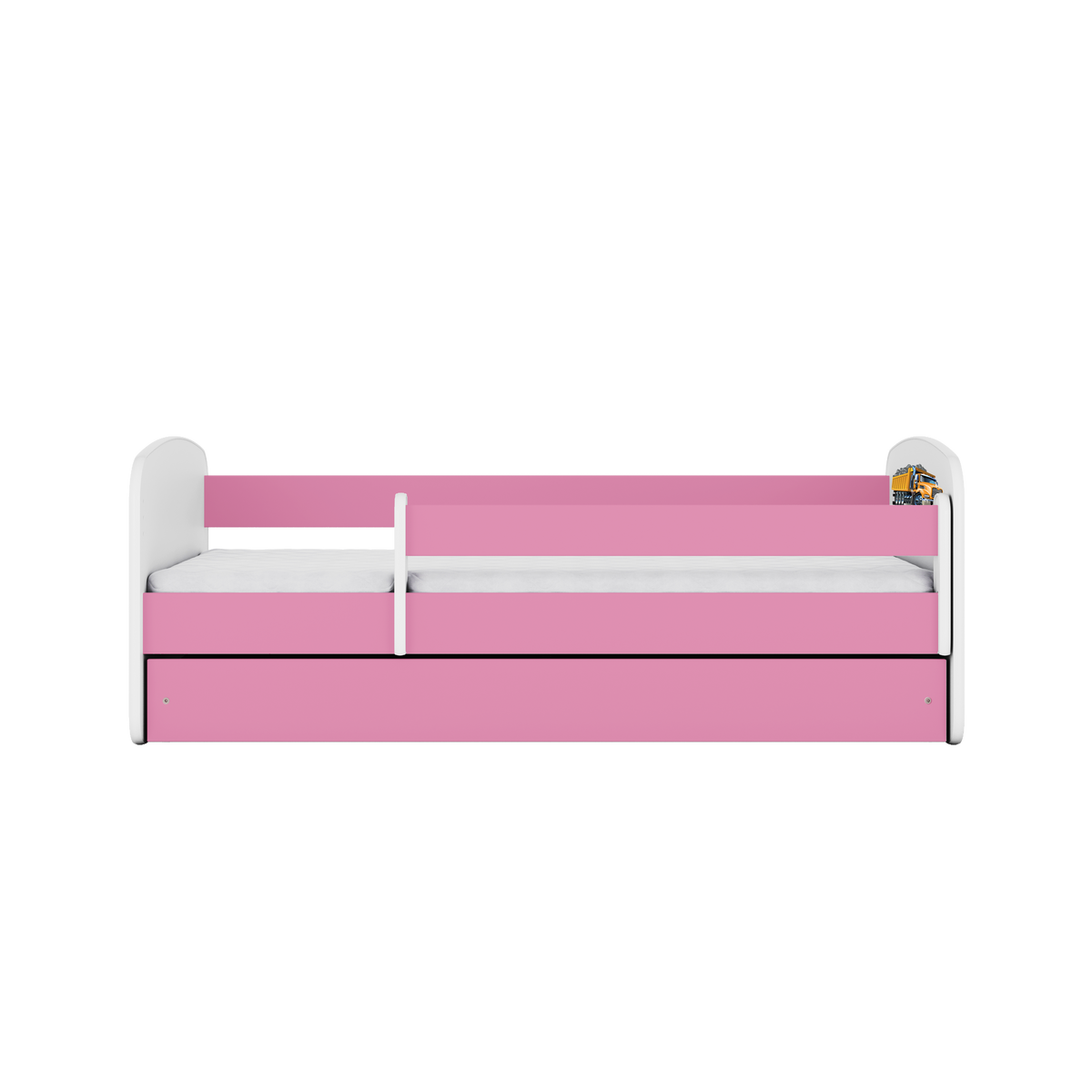KINDERBETT Lastwagen mit Schublade 180/80 90/61/184 - Rosa, Holzwerkstoff (80/180cm) - RAUMHIRSCH FURNITURE