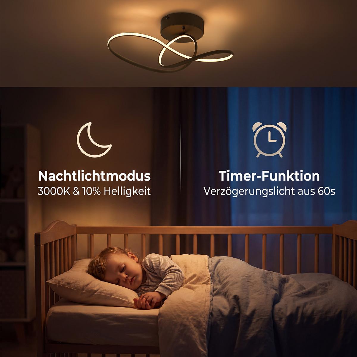 LED DECKENLEUCHTE Lyveth 41/19.5/16.5 cm - Schwarz, Kunststoff/Metall (41/19.5/16.5cm) - ZMH