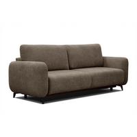 SOFA DRAKE 3-Sitzer mit Schlaffunktion, taupe - Taupe/Braun, Holz/Textil (232/90/107cm) - Wozimo