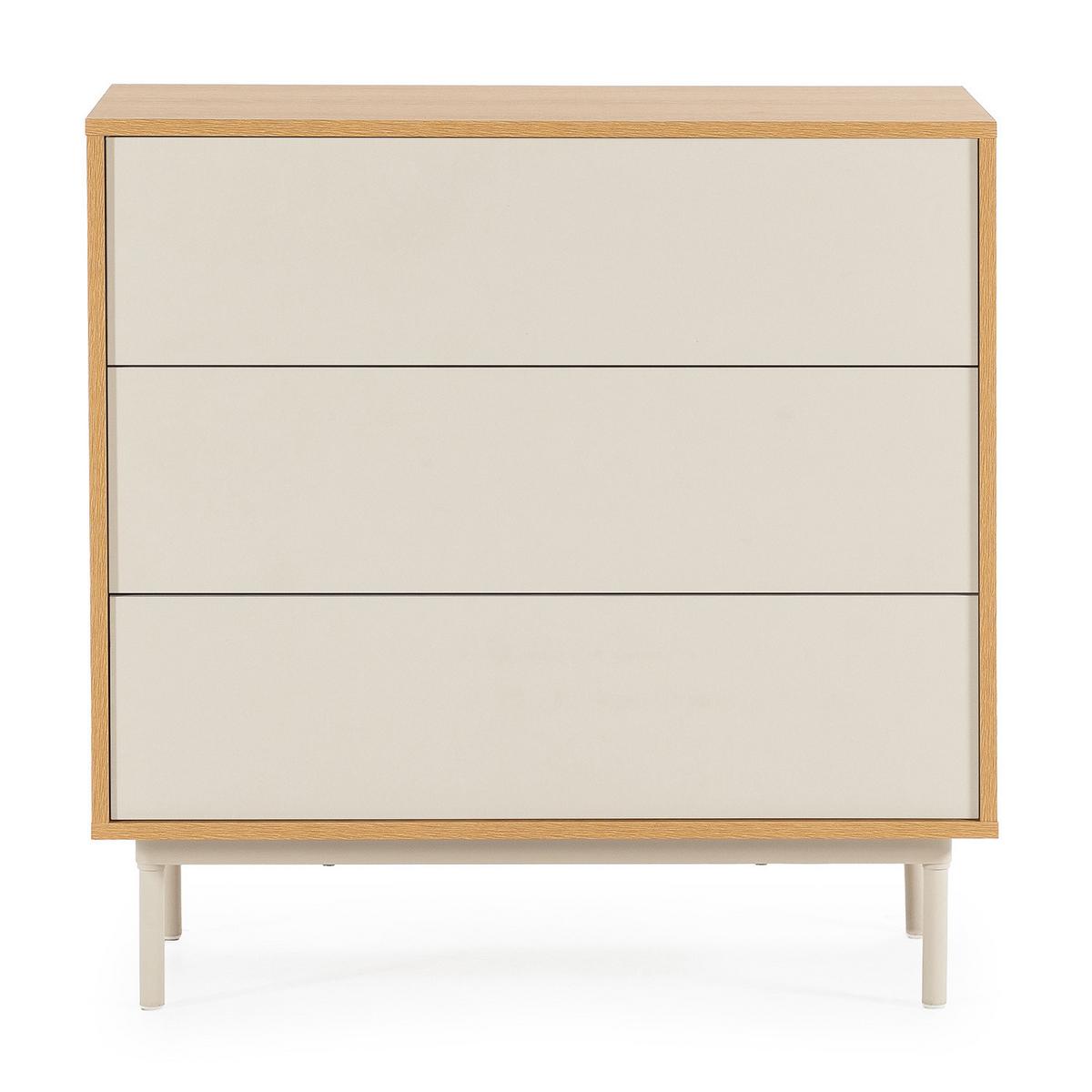 KOMMODE 80/80/40 Cuzco Eichenfarbe/grau - Grau, Holzwerkstoff (80/80/40cm) - VS Venta-stock