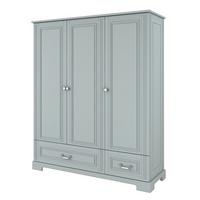 SCHRANK 3 Türen Grau - Grau, Holzwerkstoff (150/180/51cm) - Petits-meubles