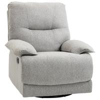 RELAXSESSEL Fernsehsessel mit Liegefunktion, Leinenoptik, bis 160 kg, Hellgrau - Hellgrau, Textil (98/101/89cm) - HOMCOM