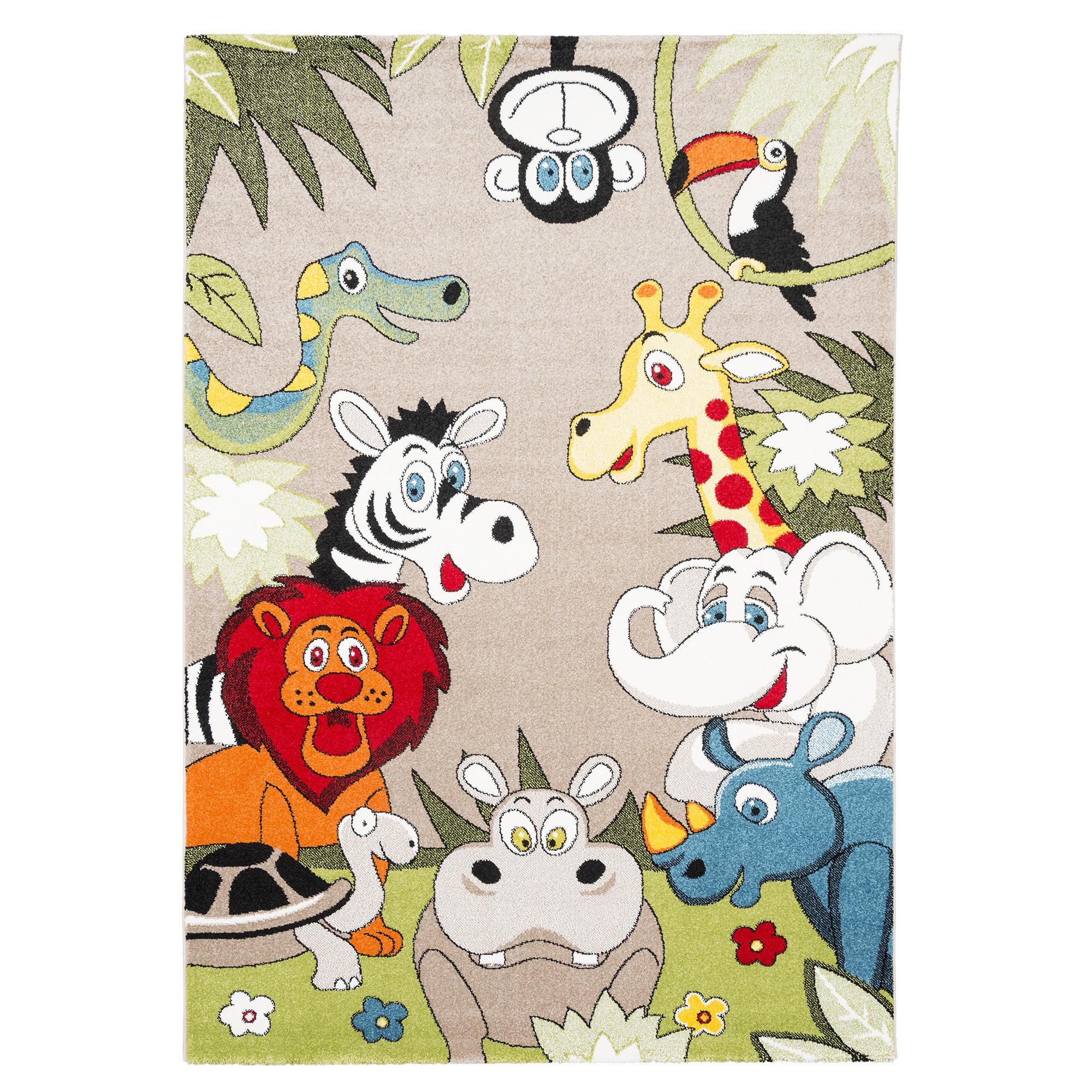 KINDER TEPPICH FARO SAFARI BUNT TIERE - Multicolor, Textil (160/230cm) - Pergamon