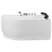 WHIRLPOOL-BADEWANNE mit LED 113x160x63 cm weiß Paradiso - Weiß, Kunststoff (113/63/160cm) - Beliani