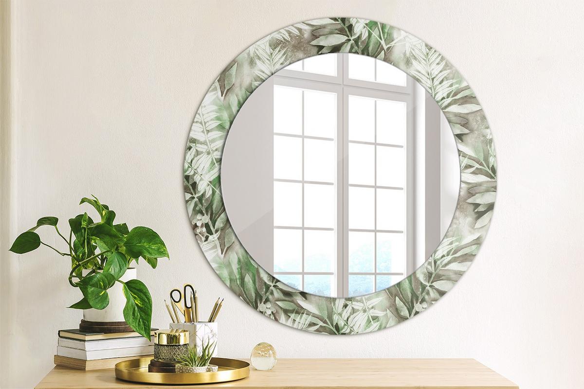 SPIEGEL Rund Ø 60 cm mit Aufdruck - Multicolor, Glas (60/60/0.4cm) - Wallfluent