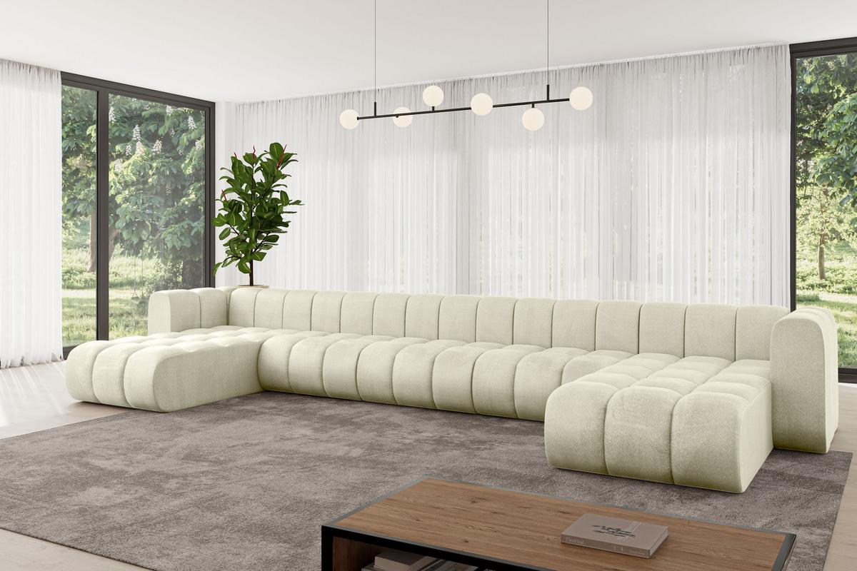 WOHNLANDSCHAFT modulares Sofa Joren-U3 - 501x177x70 cm Beige - Beige, Holzwerkstoff/Textil (501/70/177cm) - ALTDECOR