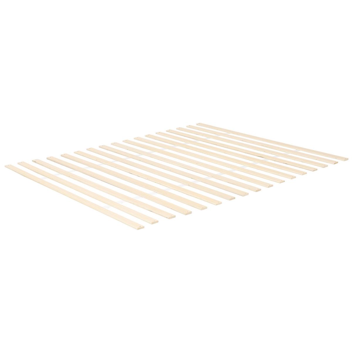BETT mit Lattenrost 160/200 cm Hellbraun Wizernes - Hellbraun, Holzwerkstoff (160/200cm) - Beliani