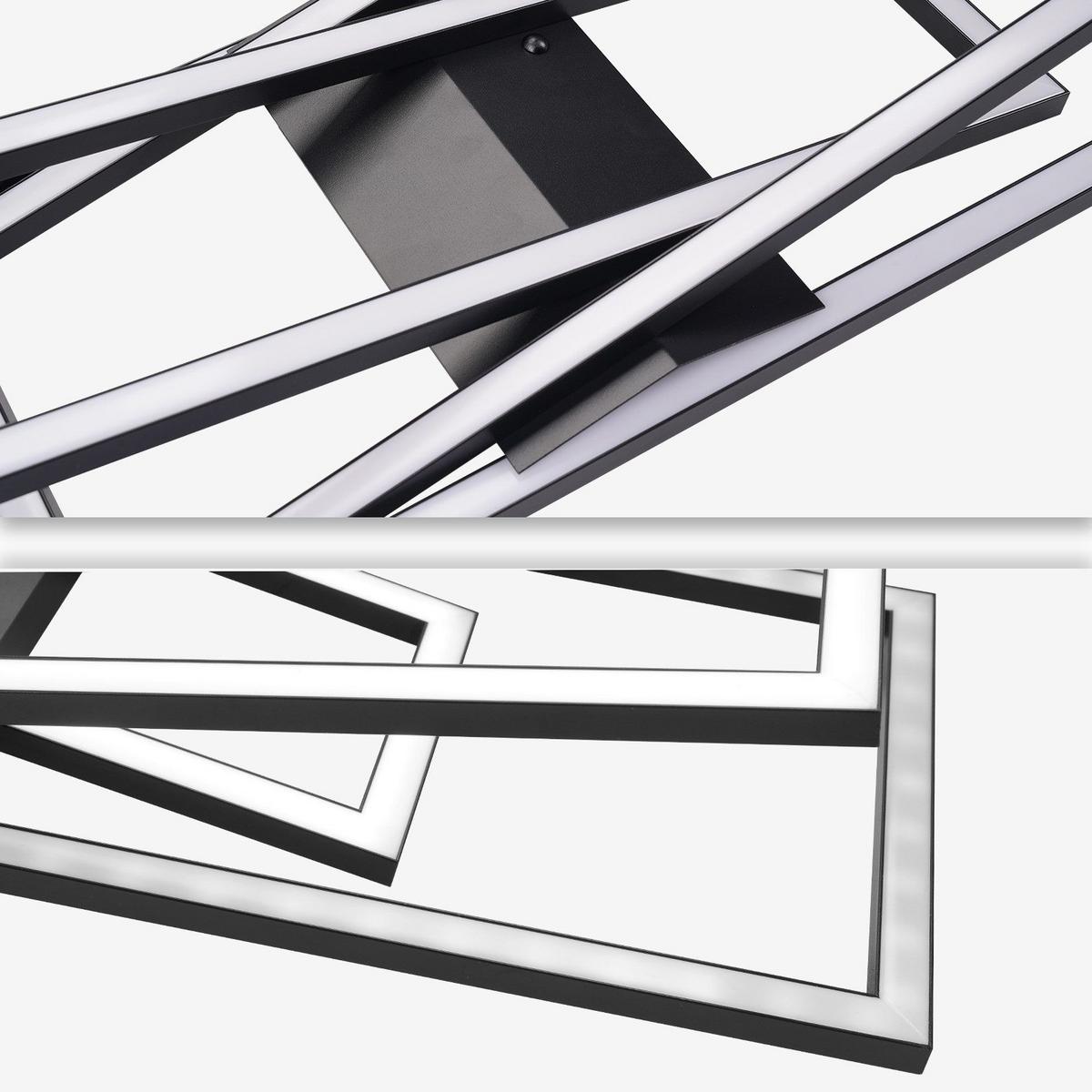 LED-DECKENLEUCHTE Maggio 23.5/75/13.5cm - Schwarz, Metall (75/23.5/13.5cm) - Nettlife