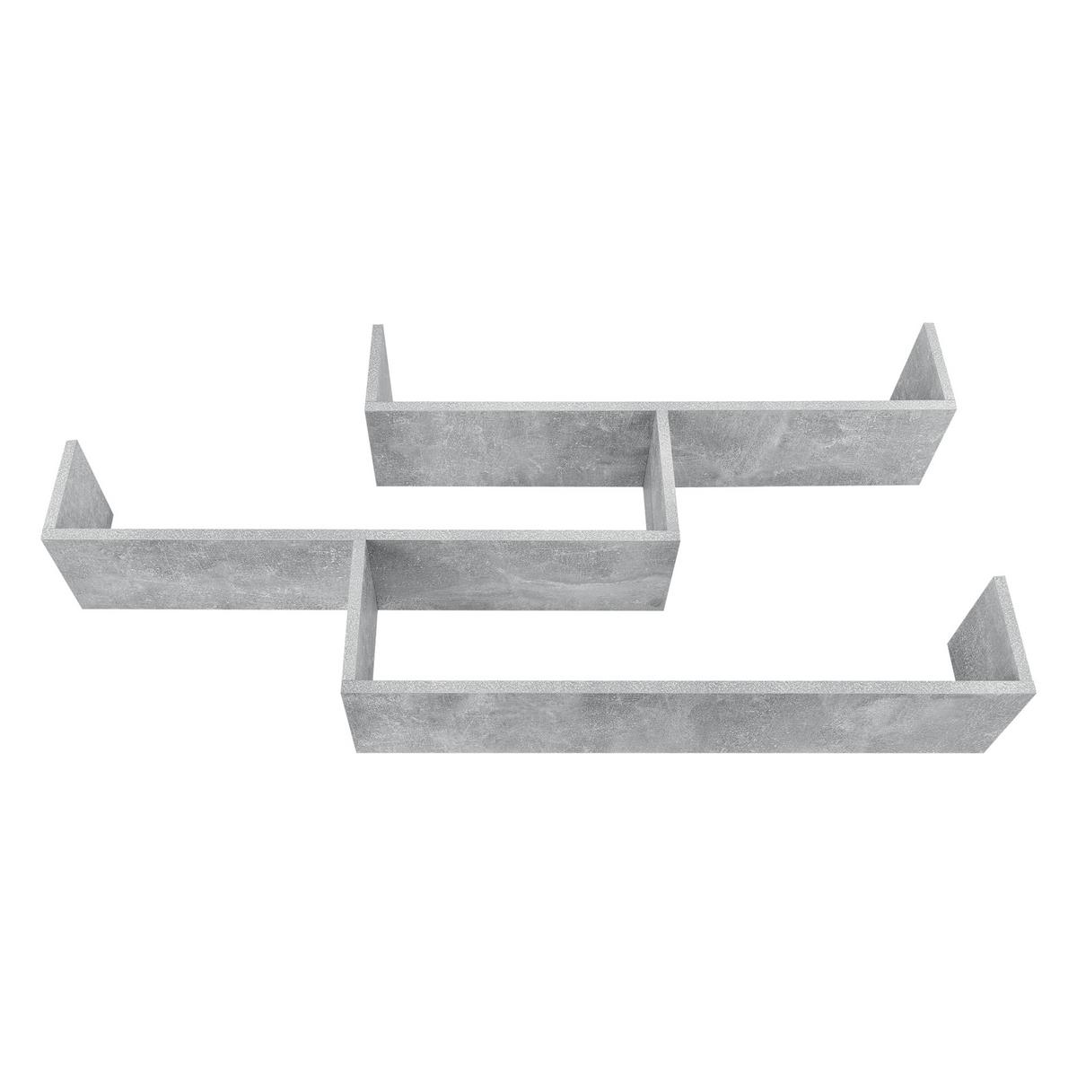 WANDREGAL Grimstad - Grau, Holzwerkstoff (119/55/18cm) - [en.casa]