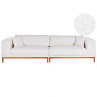 4-SITZER-SOFA Bouclé Cremeweiß Veng - Creme/Weiß, Textil (308/79/90cm) - Beliani