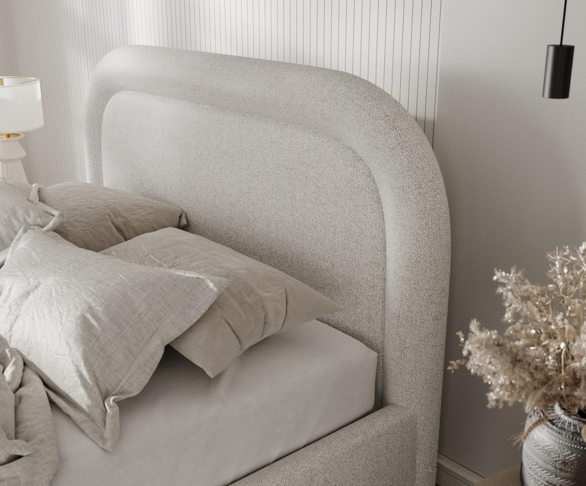 POLSTERBETT Zoya 160/200 cm Hellbeige im Riva Stoff - Beige/Naturfarben, Holz/Holzwerkstoff (160/200cm) - AltaBeds