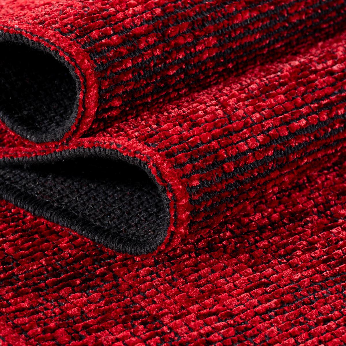 TEPPICH aus Baumwolle Waschbar KOFEL in Rot, einfarbig, 80 x 250 cm - Rot, Textil (250/80cm) - KADIMA DESIGN