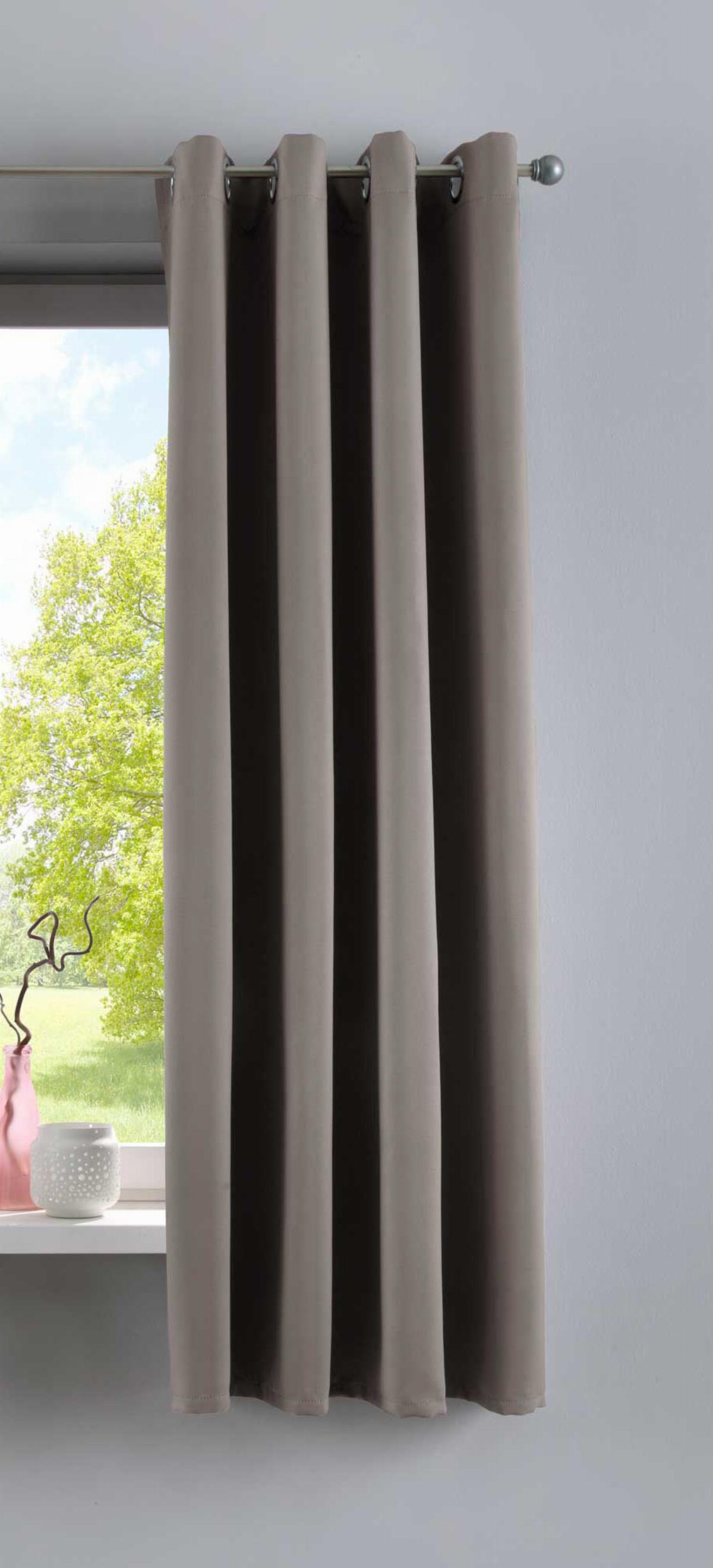 VORHANG »NEW YORK« HxB 160x140 cm Taupe - Taupe, Textil (140/160cm) - Gardinenbox