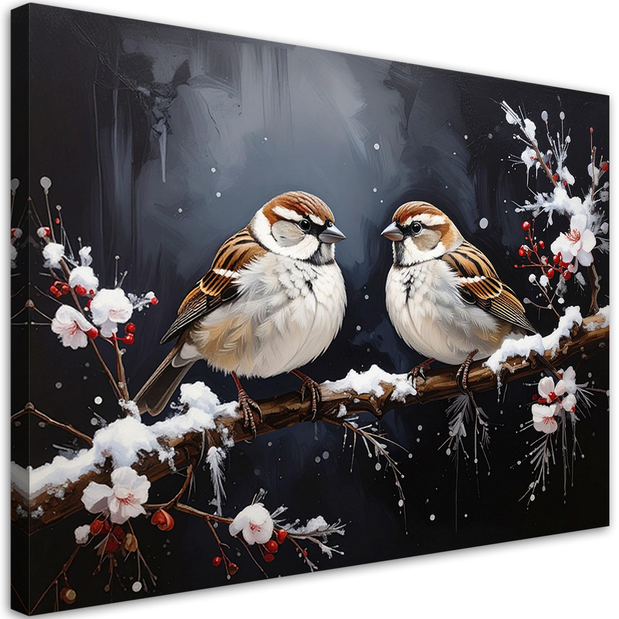 LEINWANDBILD Weihnachten 120x80cm - Schwarz, Textil (120/80cm) - Feeby