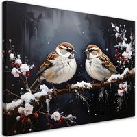 LEINWANDBILD Weihnachten 100x70cm - Schwarz, Textil (100/70cm) - Feeby