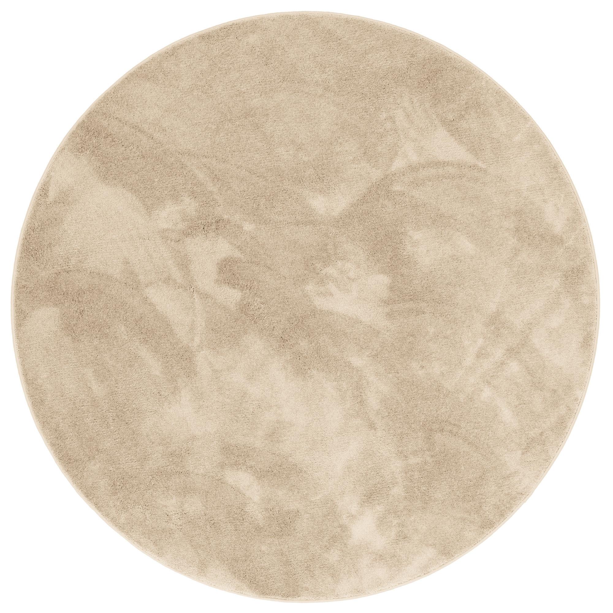 HOCHFLOR LANGFLOR TEPPICH SUPER SOFT MELIA RUND - Beige, Textil (120/120cm) - Pergamon