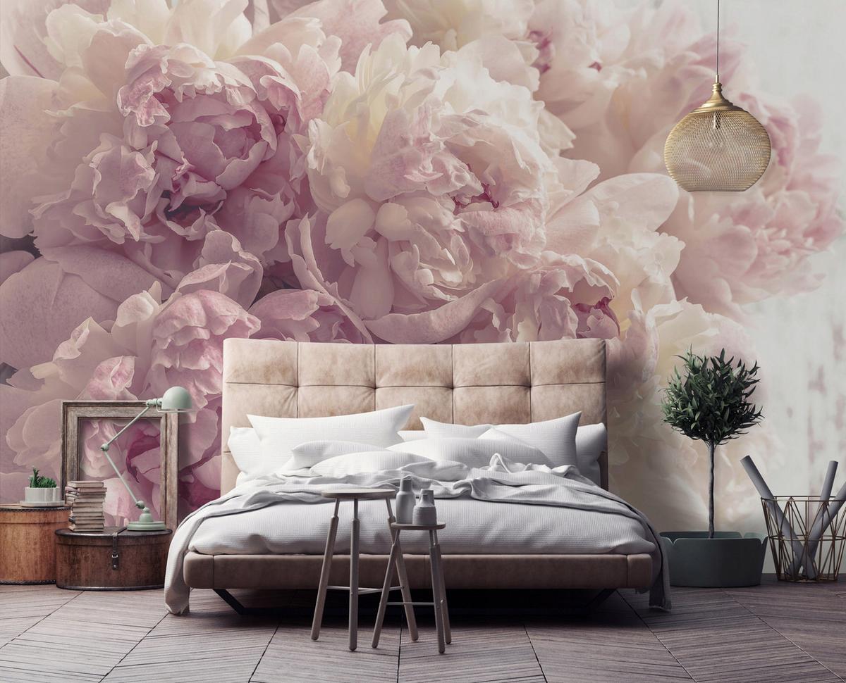 FOTOTAPETE Blumen Schlafzimmer 150x105 - Multicolor, Papier (150/105cm) - Wallarena