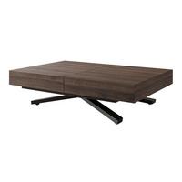 COUCHTISCH SANELLE X ausziehbar mit Liftfunktion, 120/80/76 cm Schwarz/Dunkeleiche - Anthrazit/Schwarz, Holzwerkstoff/Metall (120/80/27cm) - Idohome