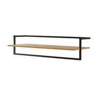 WANDGARDEROBE Evje - Eichefarben/Schwarz, Holzwerkstoff/Metall (30/20/80cm) - [en.casa]