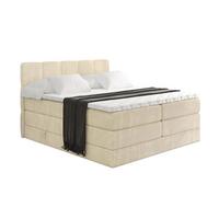 BOXSPRINGBETT mit Matratze H3|H4 und Lattenrost - LIRO KING-200x200 - Beige Monolith - Beige, Holzwerkstoff (200/200cm) - ALTDECOR