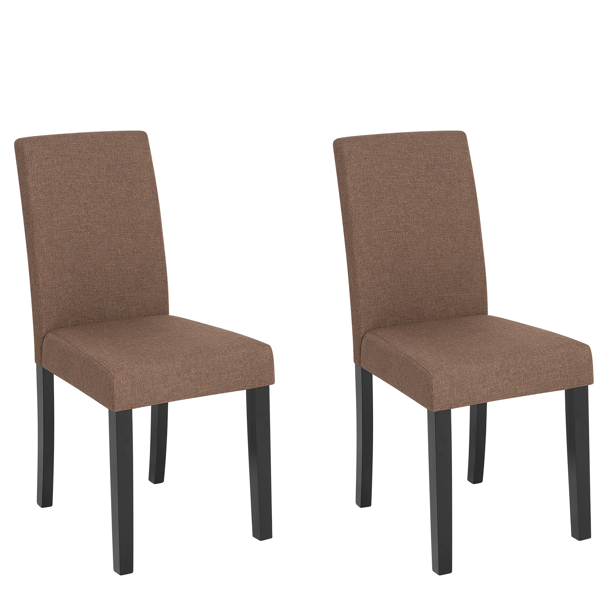 ESSZIMMERSTUHL 2er-Set Polsterbezug Braun Broadway - Braun, Holz/Textil (44/92/45cm) - Beliani
