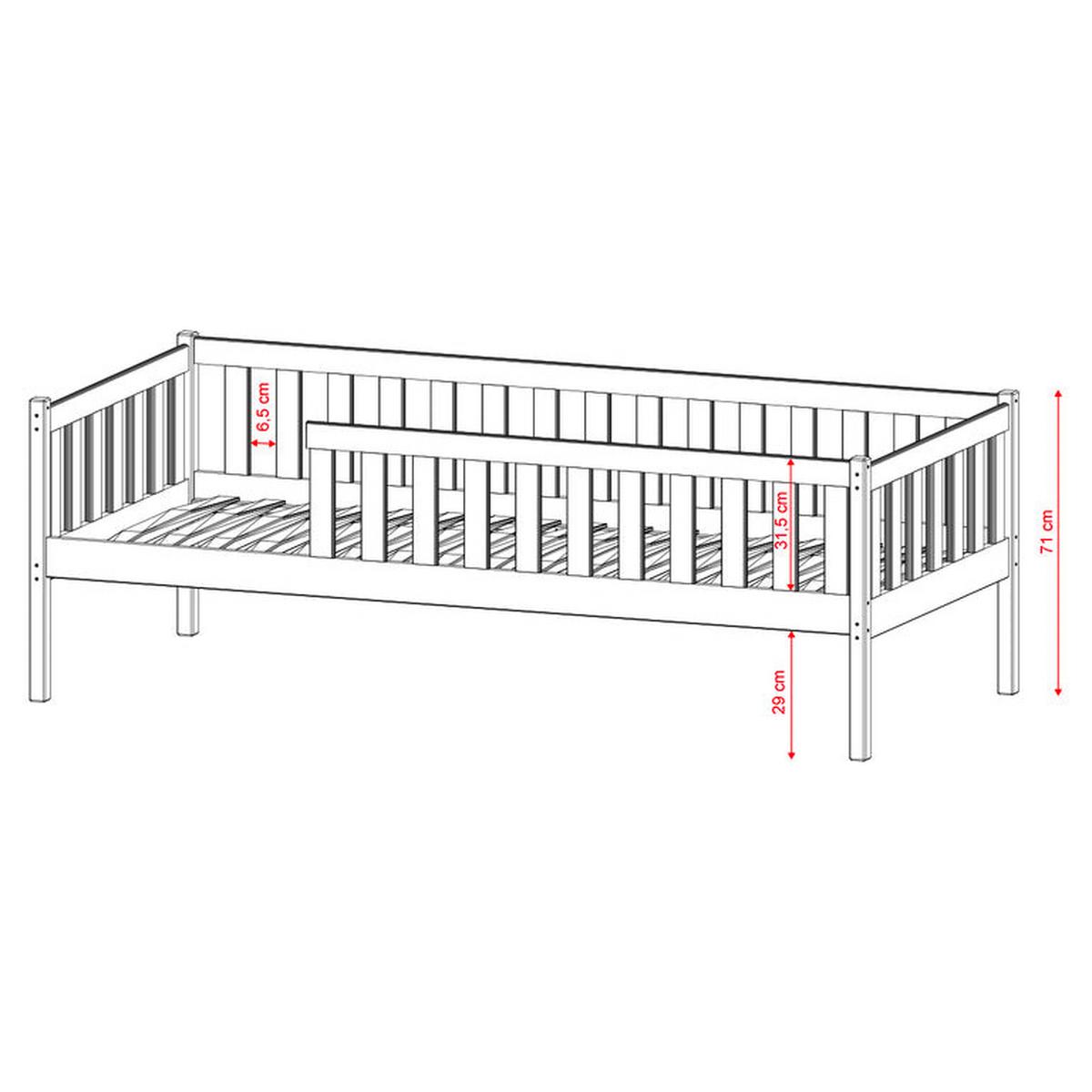 BETT 90/190 Antoine Weiß - Weiß, Holz (90/190cm) - Petits-meubles