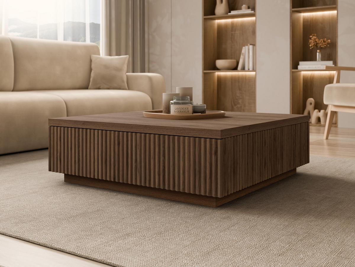 COUCHTISCH Locta - Nussbaumfarben, Holzwerkstoff (81/80/26cm) - MIRJAN24