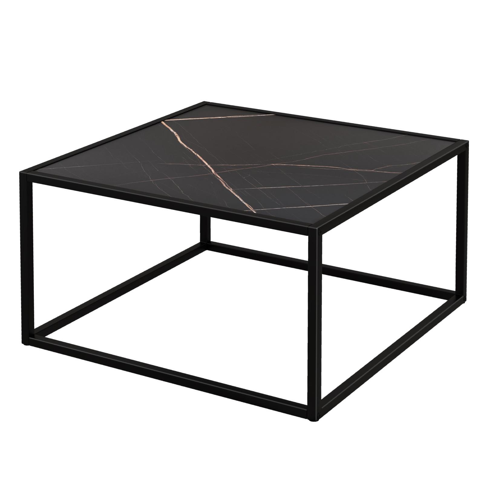 COUCHTISCH Schwarz - Schwarz, Holz (70/70/40cm) - COSTWAY
