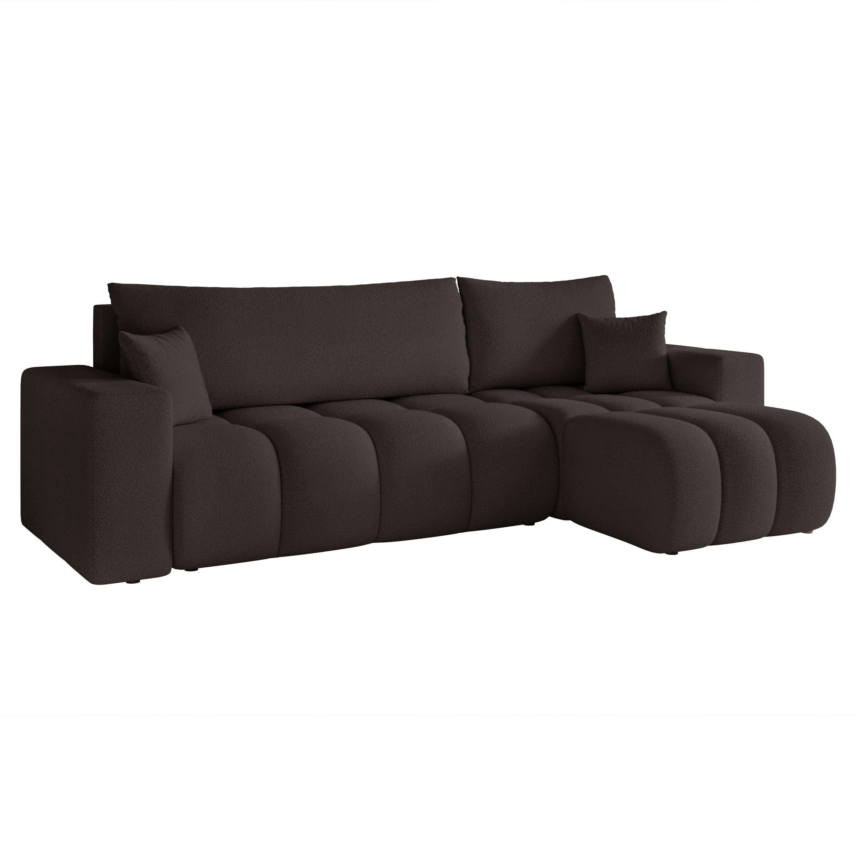ECKSOFA OFI mit Schlaffunktion und Bettkasten Anthrazit - Anthrazit, Holzwerkstoff/Kunststoff (248/145cm) - Idohome
