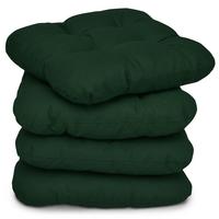 STUHLKISSEN Lisa 40/40/8 cm Dunkelgrün 4tlg - Dunkelgrün, Textil (40/40cm) - Beautissu 